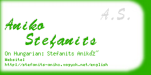 aniko stefanits business card